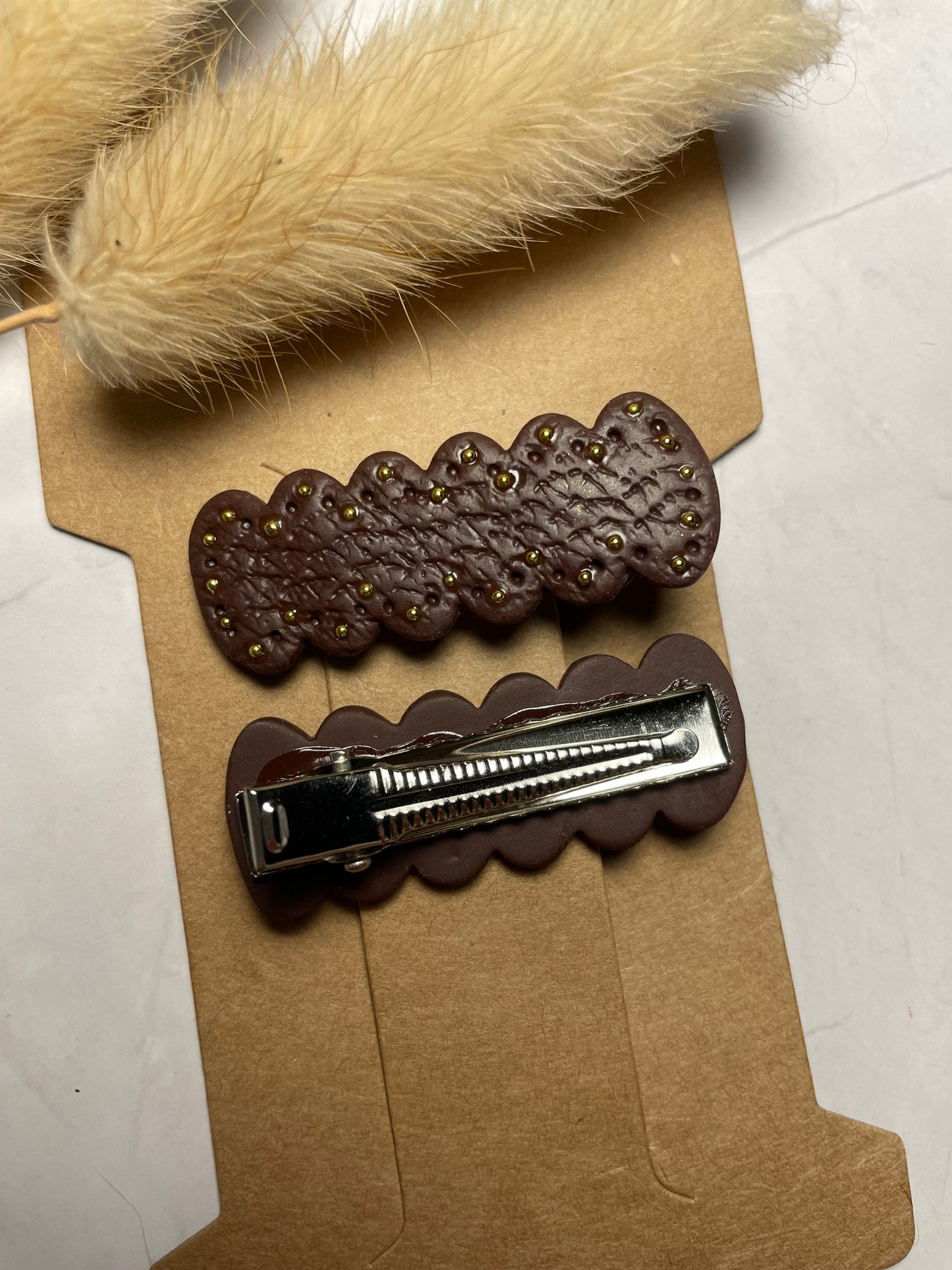 Pince à cheveux « Effet Cuir »