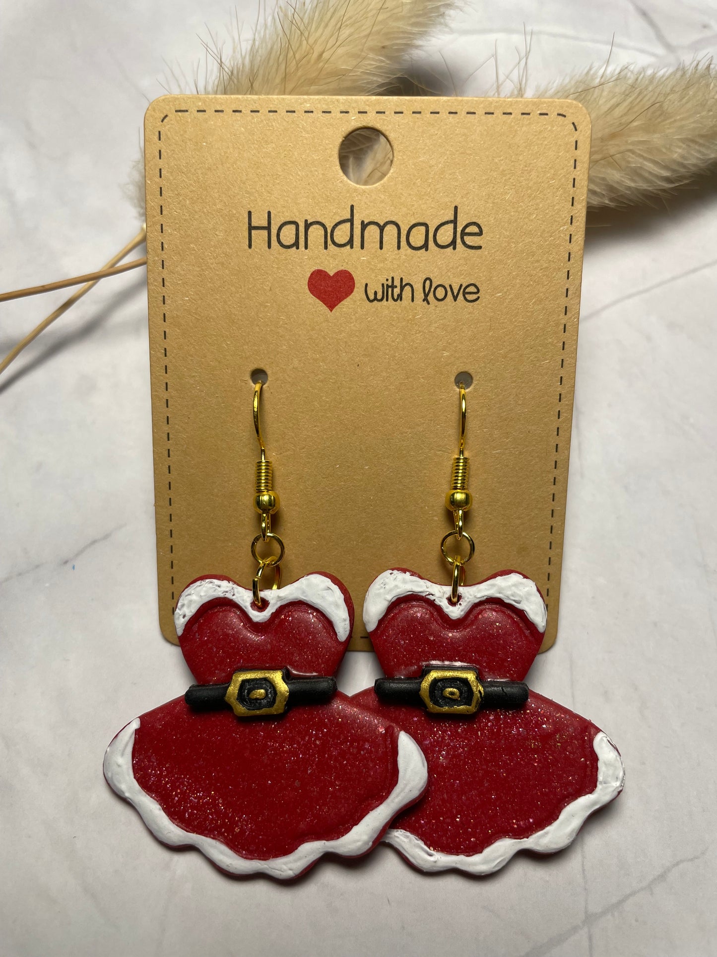 Boucles d’oreilles « Robe Noël »
