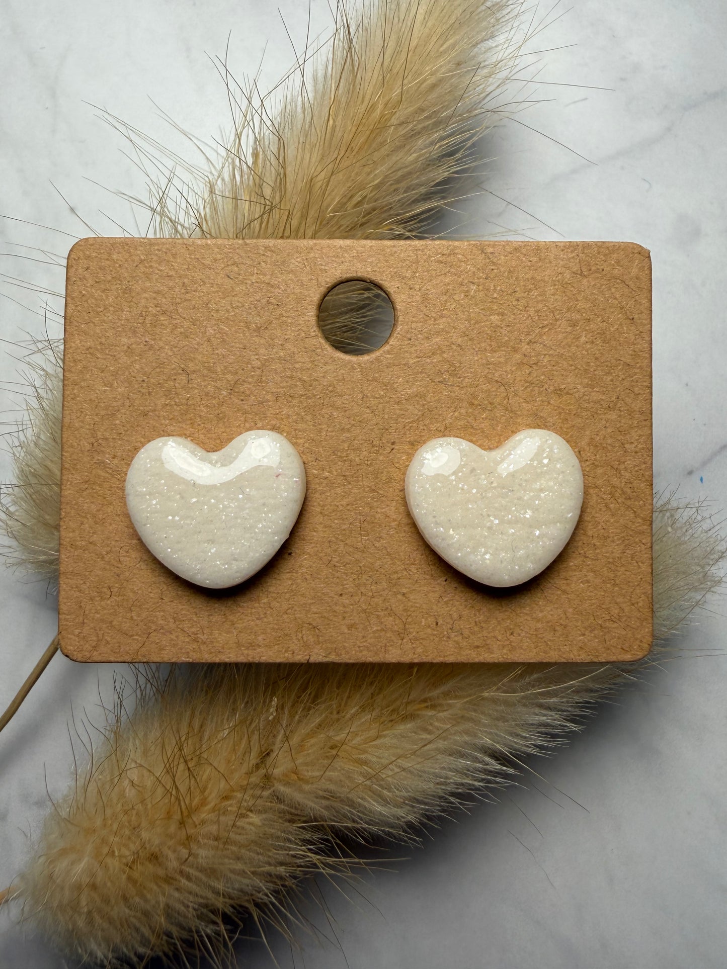 Boucles d’oreilles « Mini Cœur » nacré