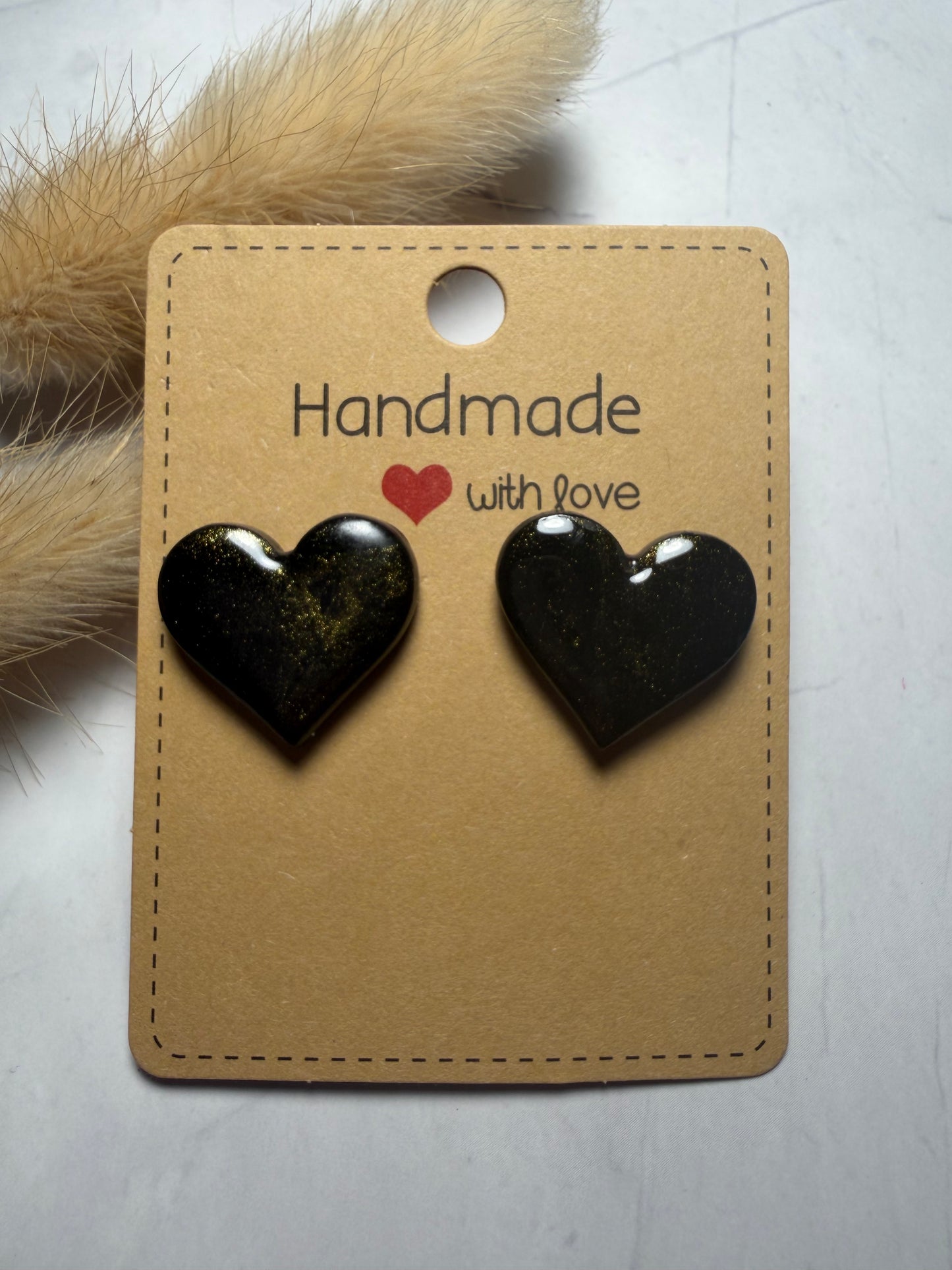 Boucles d’oreilles « Amara » S, noir/doré