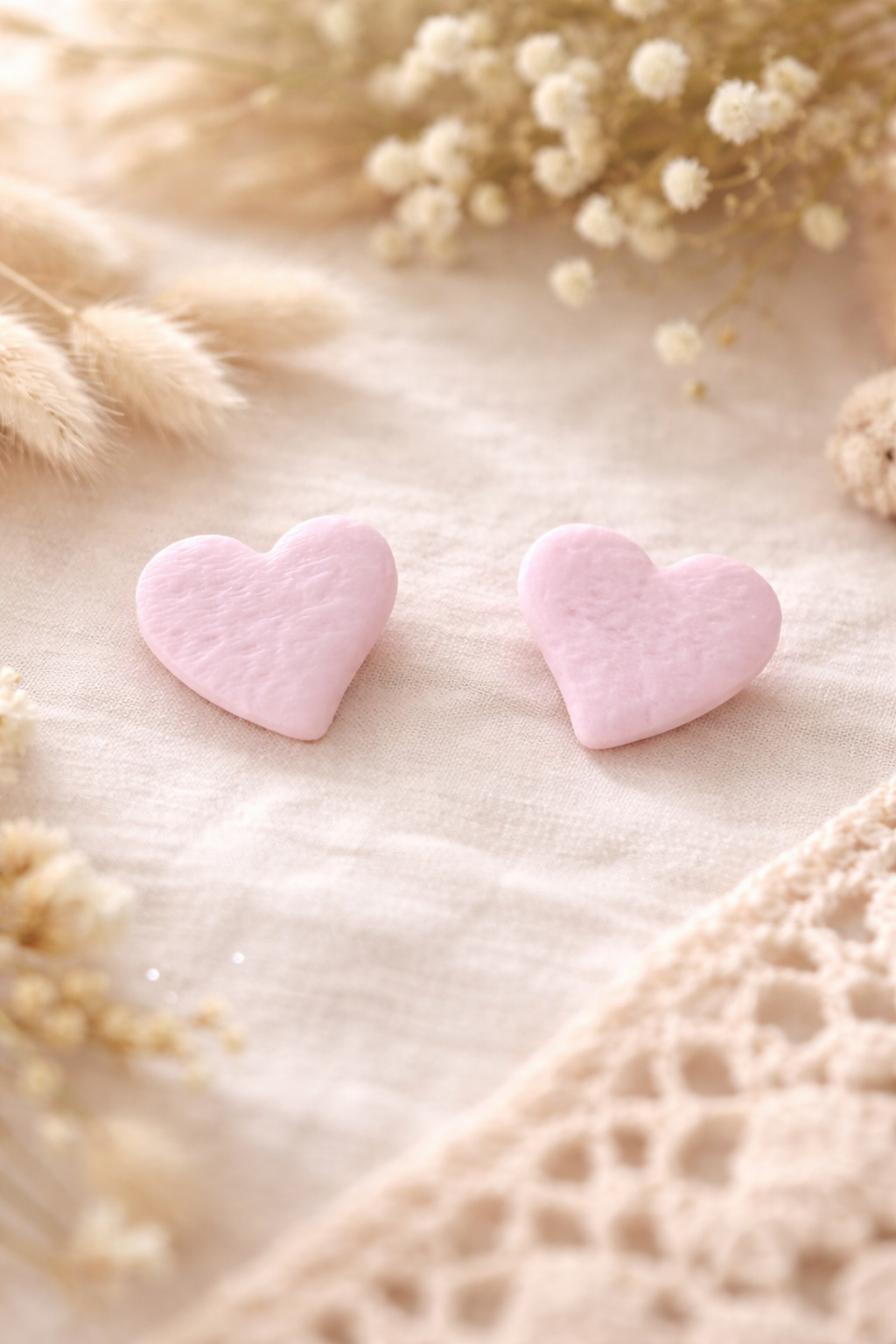 Boucles d’oreilles « Love », rose