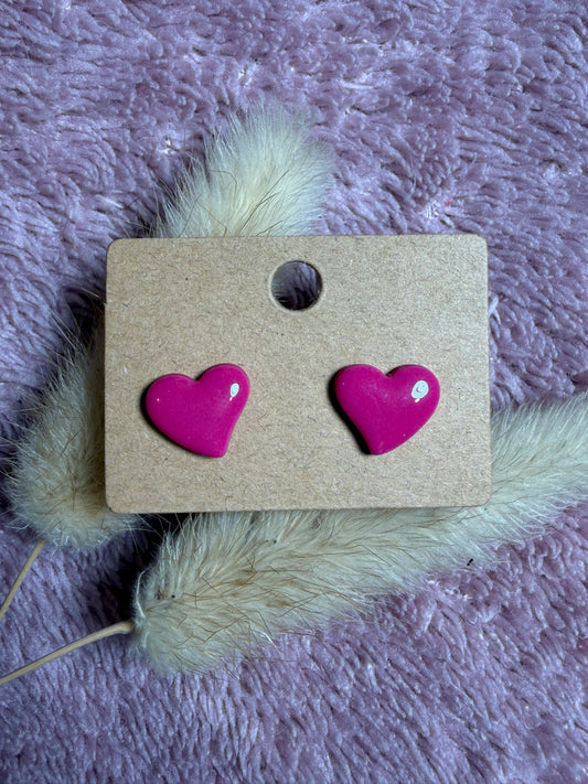Boucles d’oreilles « Love », Fushia