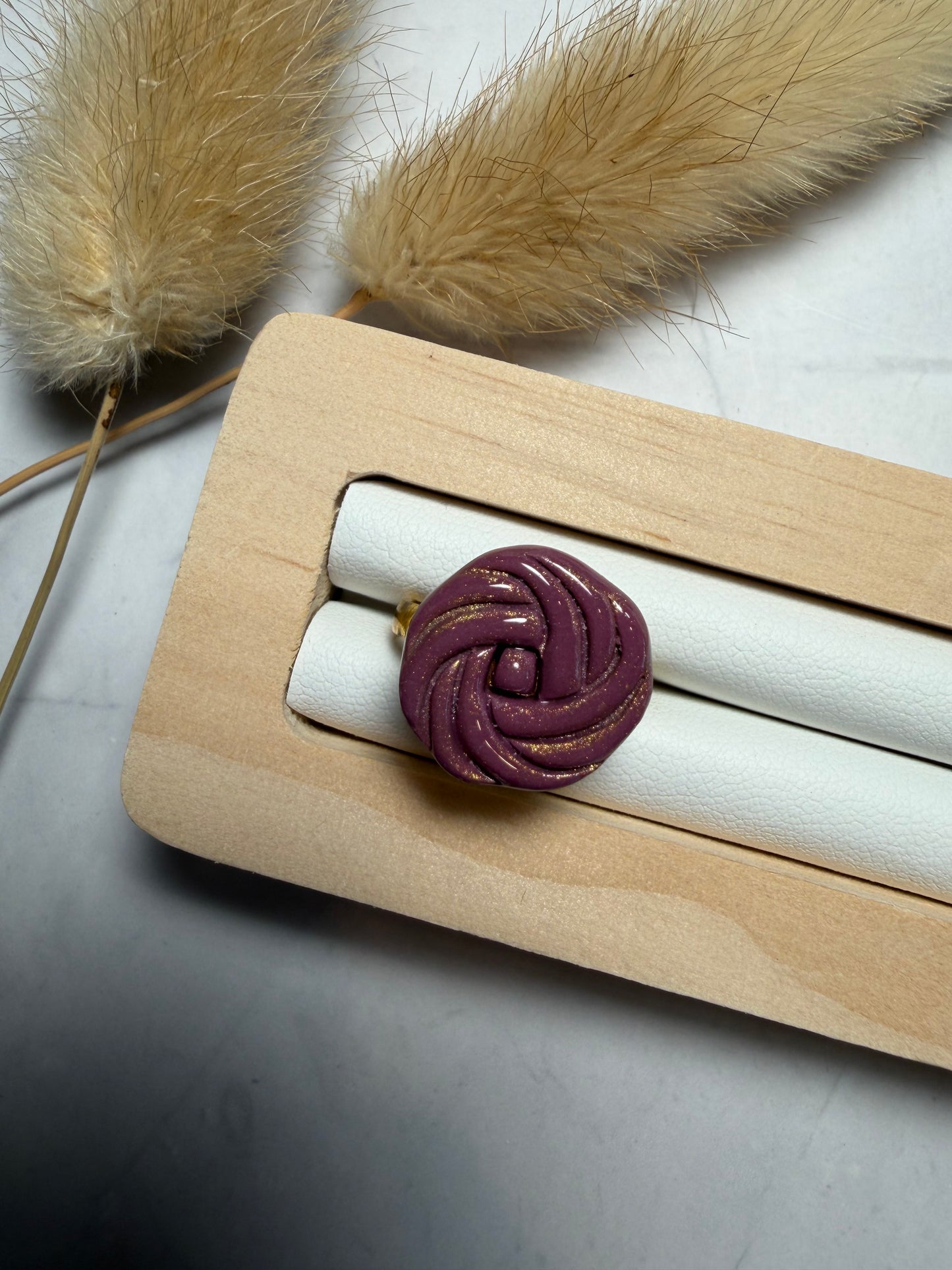 Bague « Ronde », mauve/doré