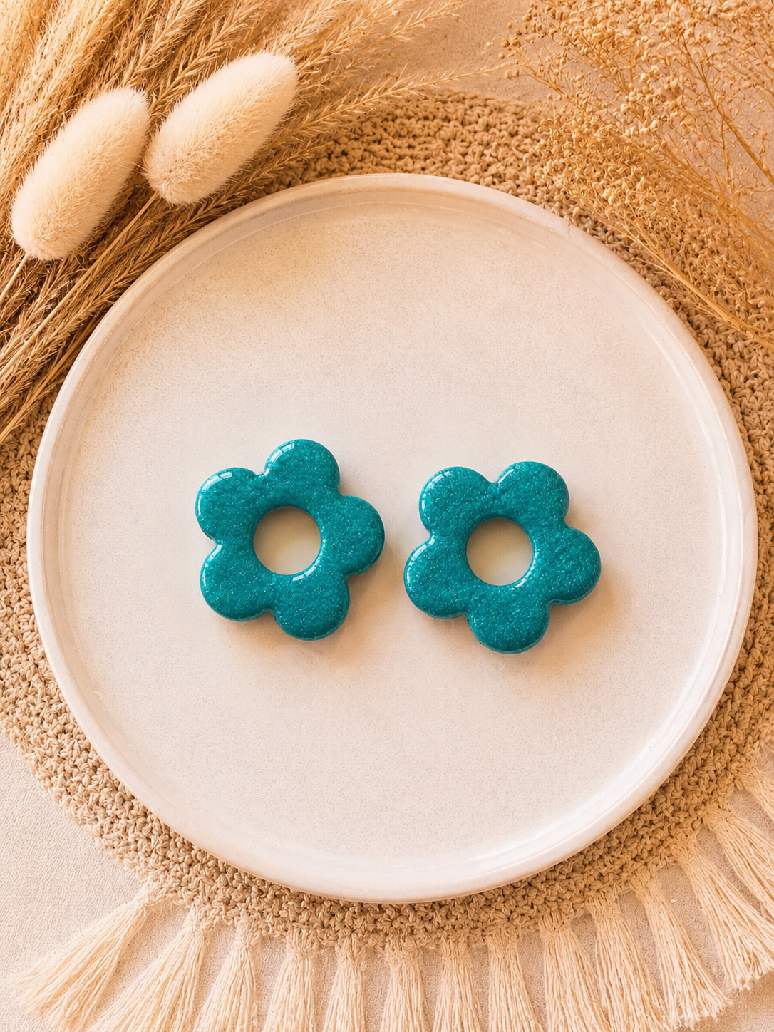Pampilles « Flora » M, turquoise