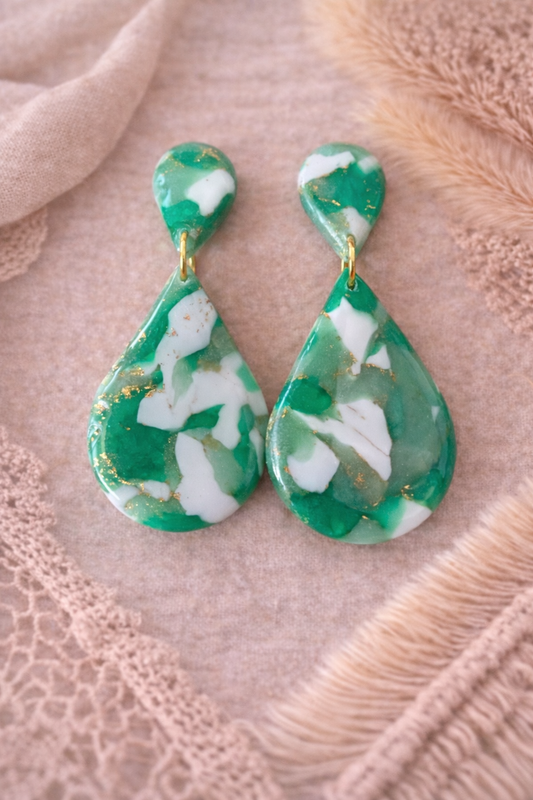 Boucles d’oreilles « Larme de Marbre »