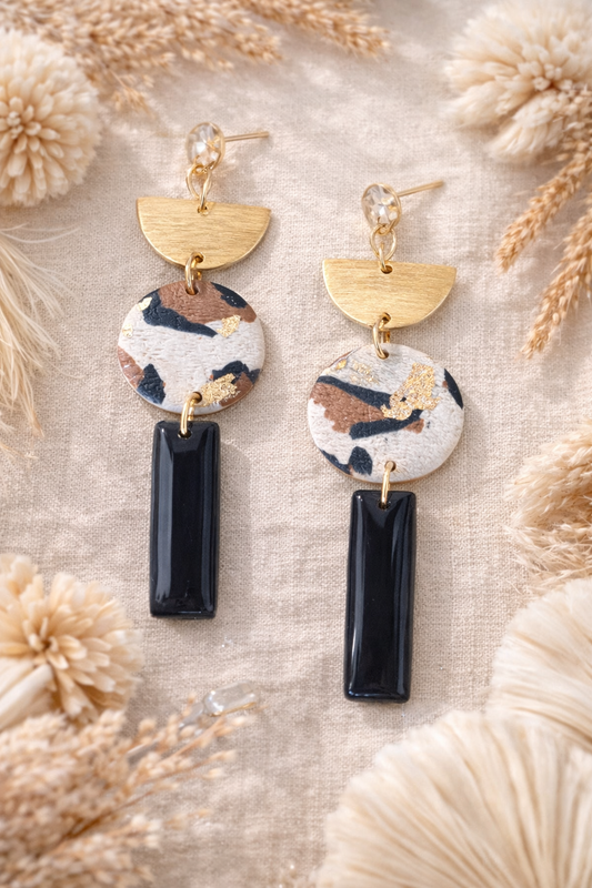 Boucles d’oreilles « Léopard » géométrique léopard