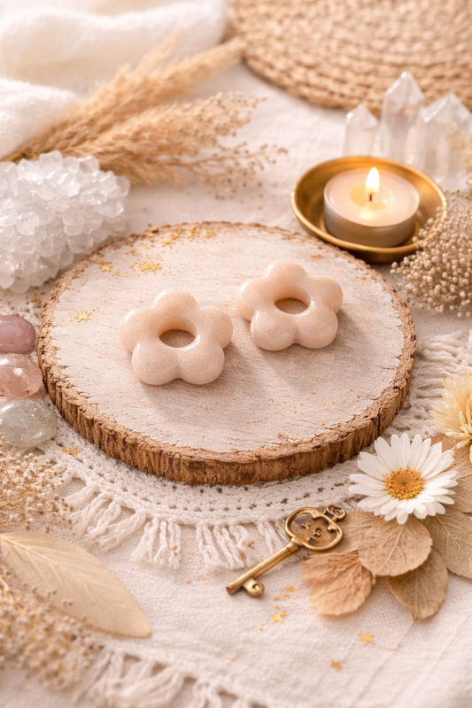 Pampilles "Flora" S, nacré