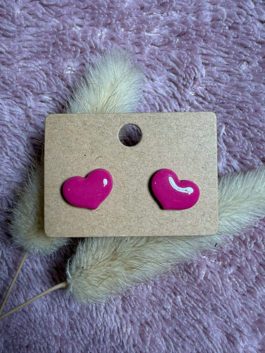 Boucles d’oreilles « Amour », Fushia
