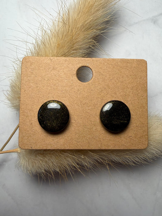 Boucles d’oreilles « Nina » noir/doré