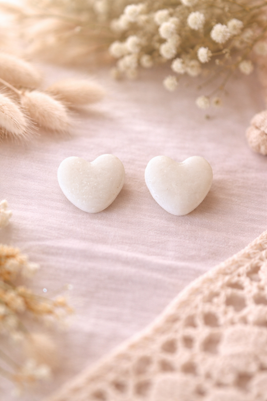 Boucles d’oreilles « Mini Cœur » nacré