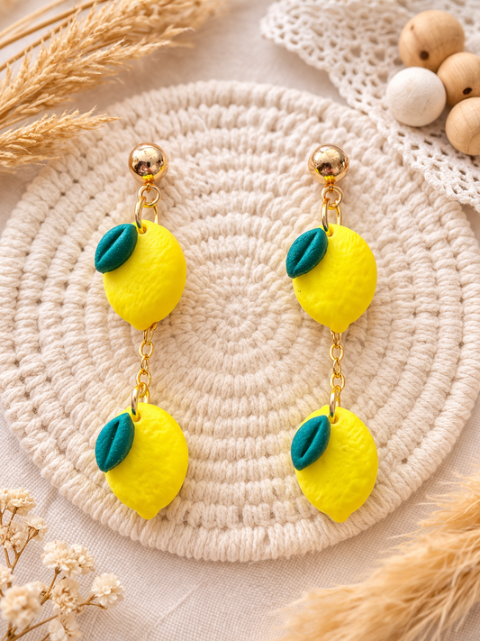 Boucles d’oreilles « Duo Lemon »